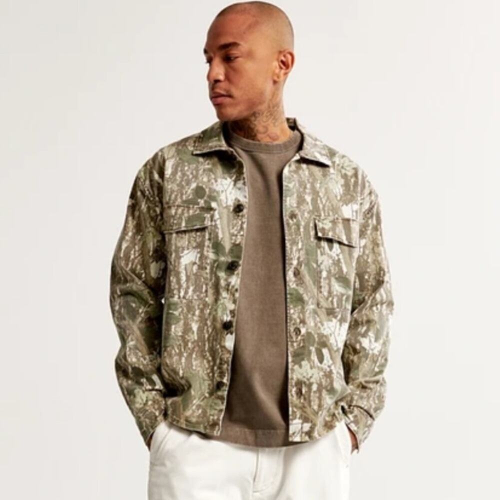 Abercrombie Camouflage Twill Shirt Jacket